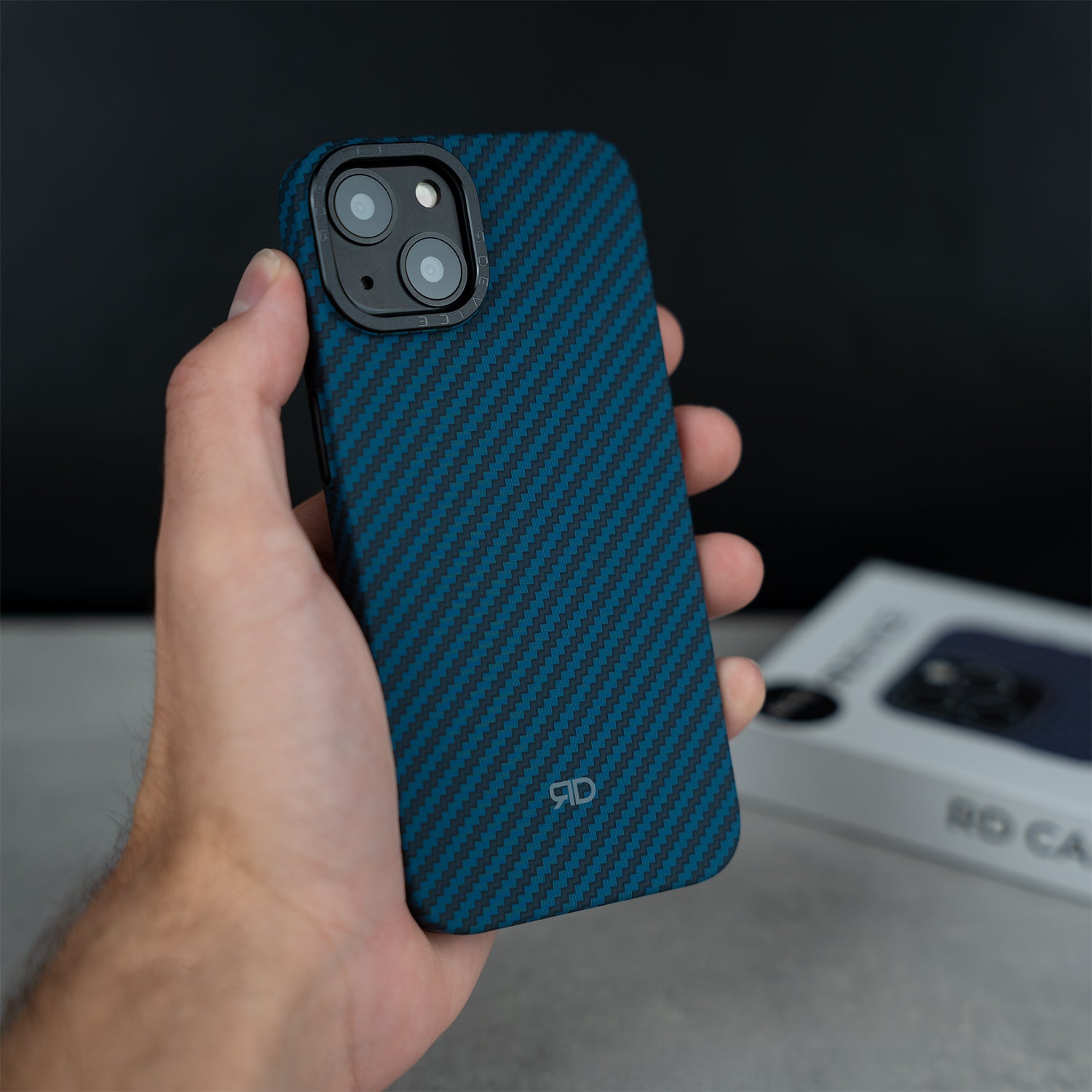 Coque RD En Fibre De Carbone V3 (Bleue)