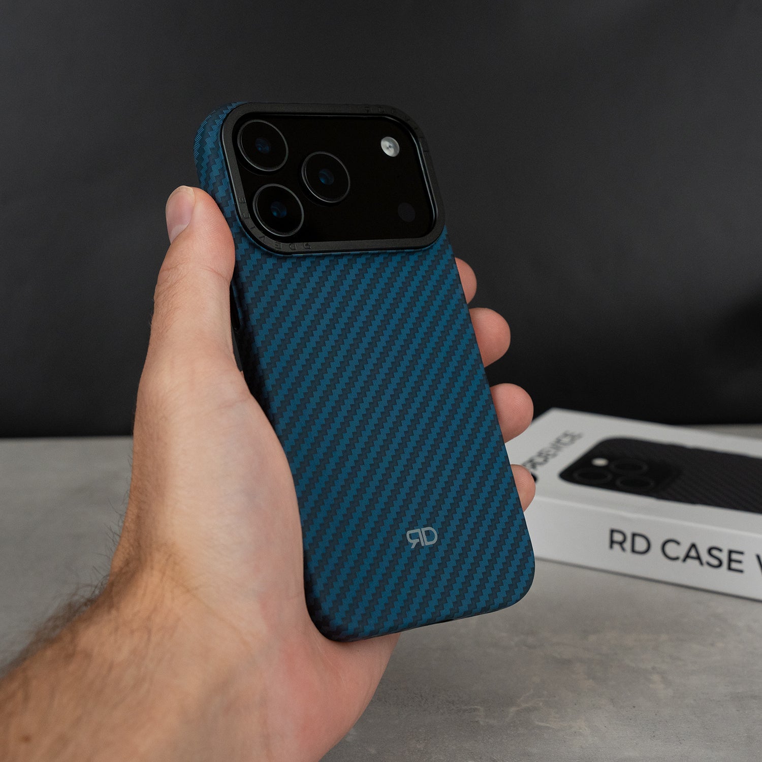 Coque RD En Fibre De Carbone V3 (Bleue)