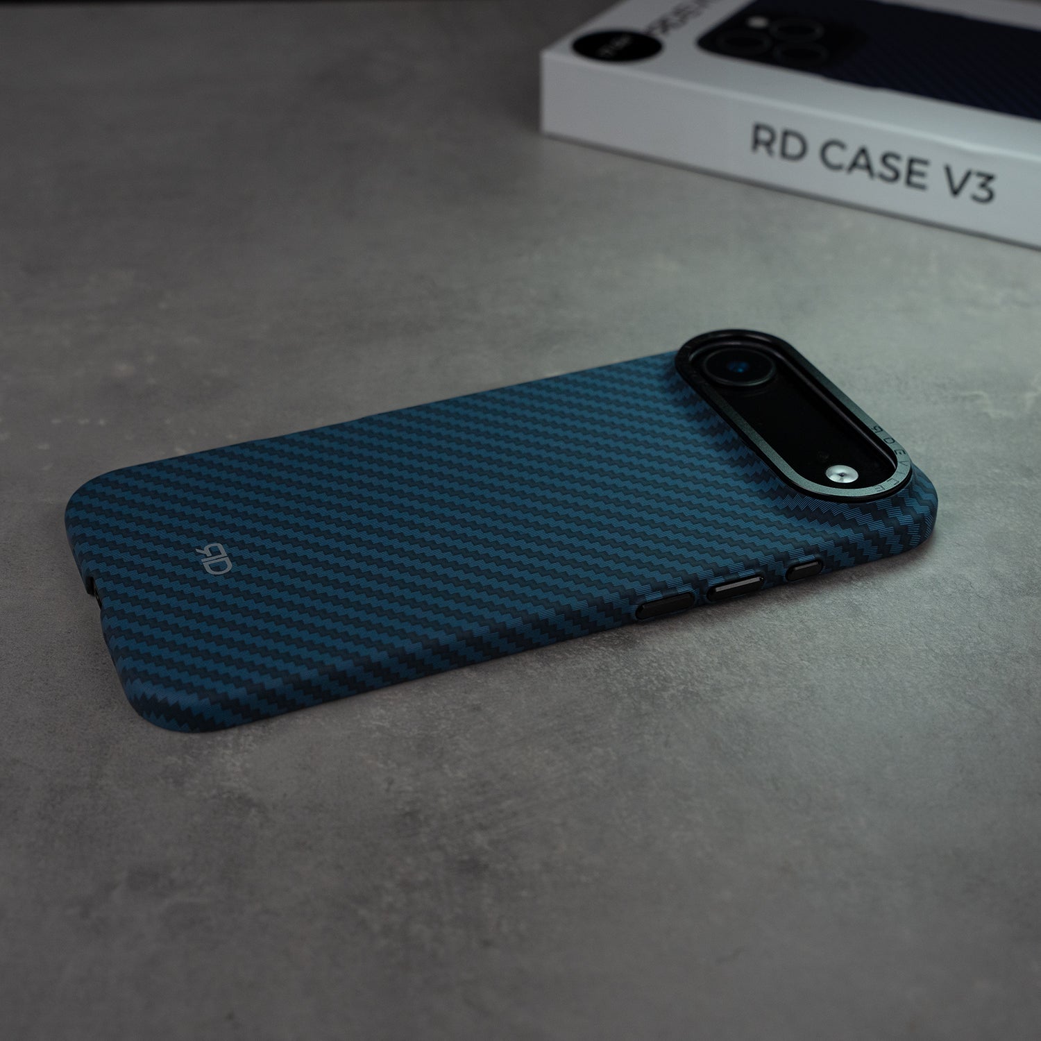 Coque RD En Fibre De Carbone V3 (Bleue)
