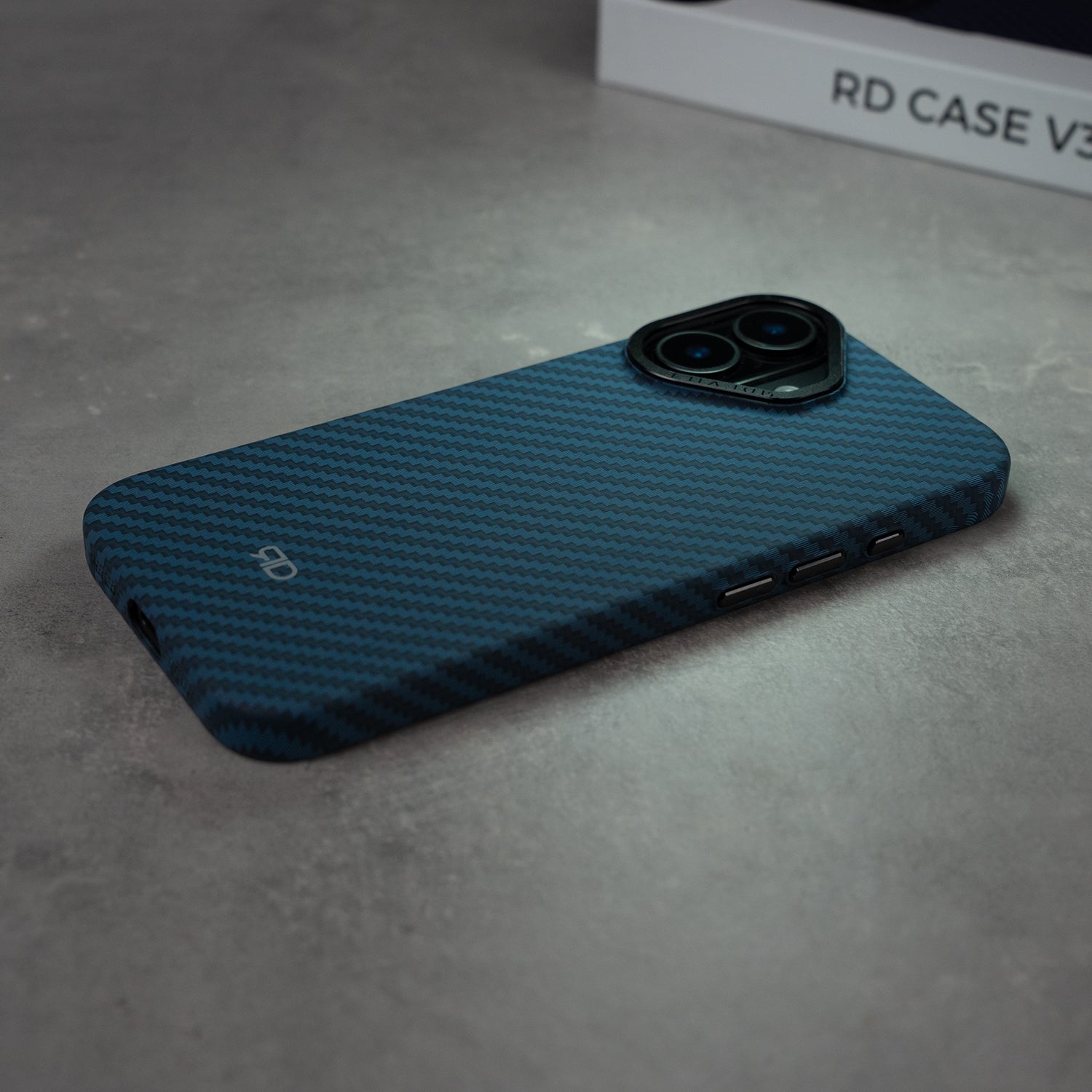 Coque RD En Fibre De Carbone V3 (Bleue)
