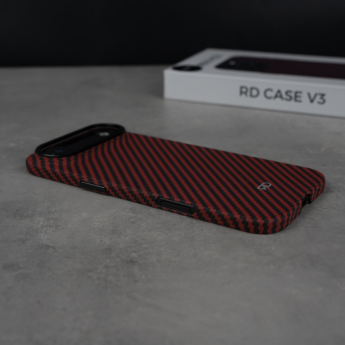 Coque RD En Fibre De Carbone V3 (Rouge)