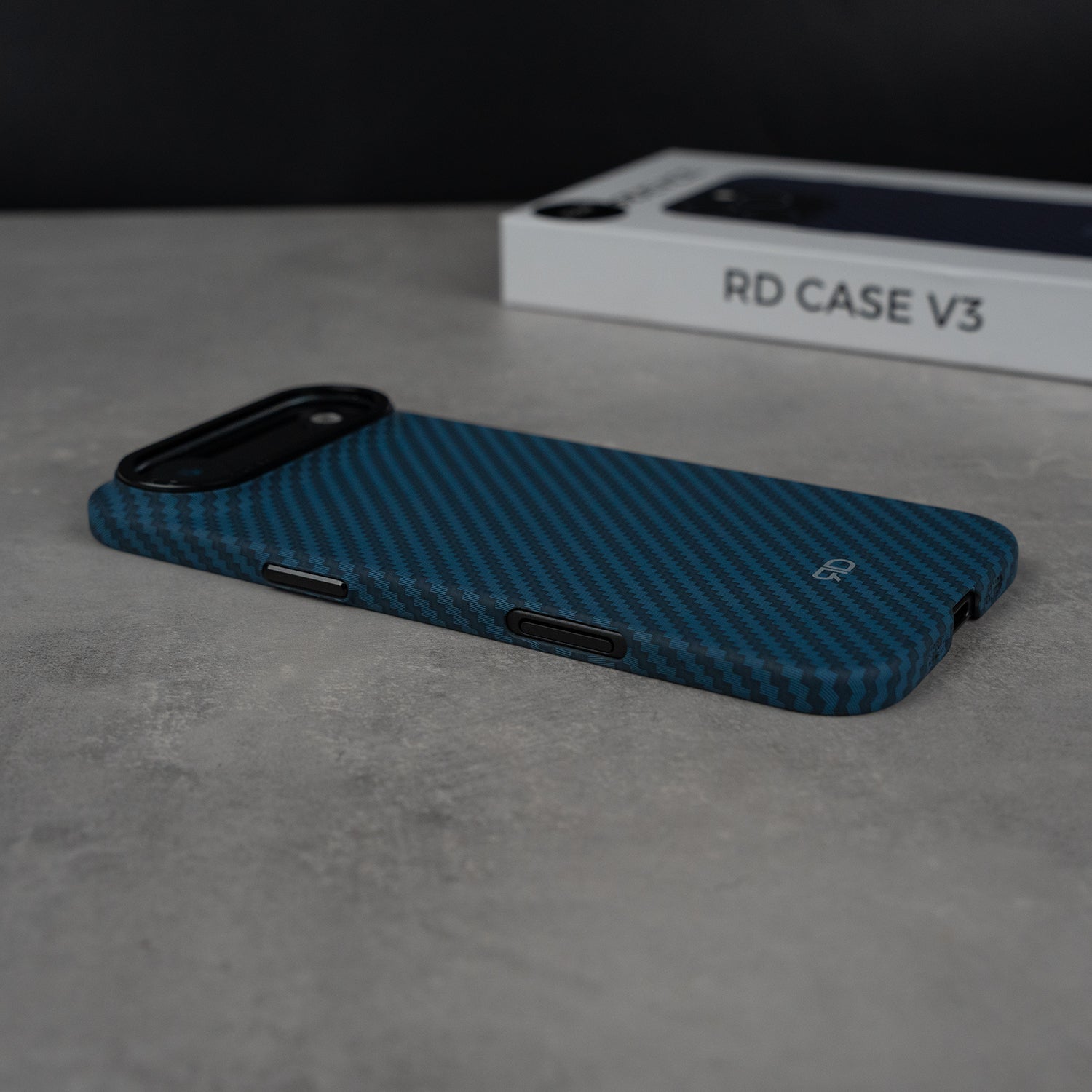 Coque RD En Fibre De Carbone V3 (Bleue)