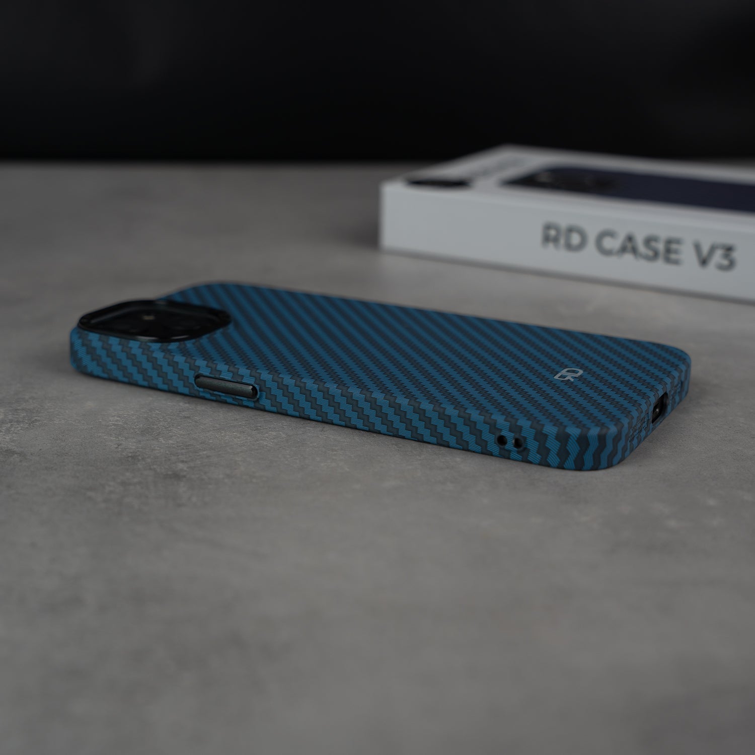 Coque RD En Fibre De Carbone V3 (Bleue)