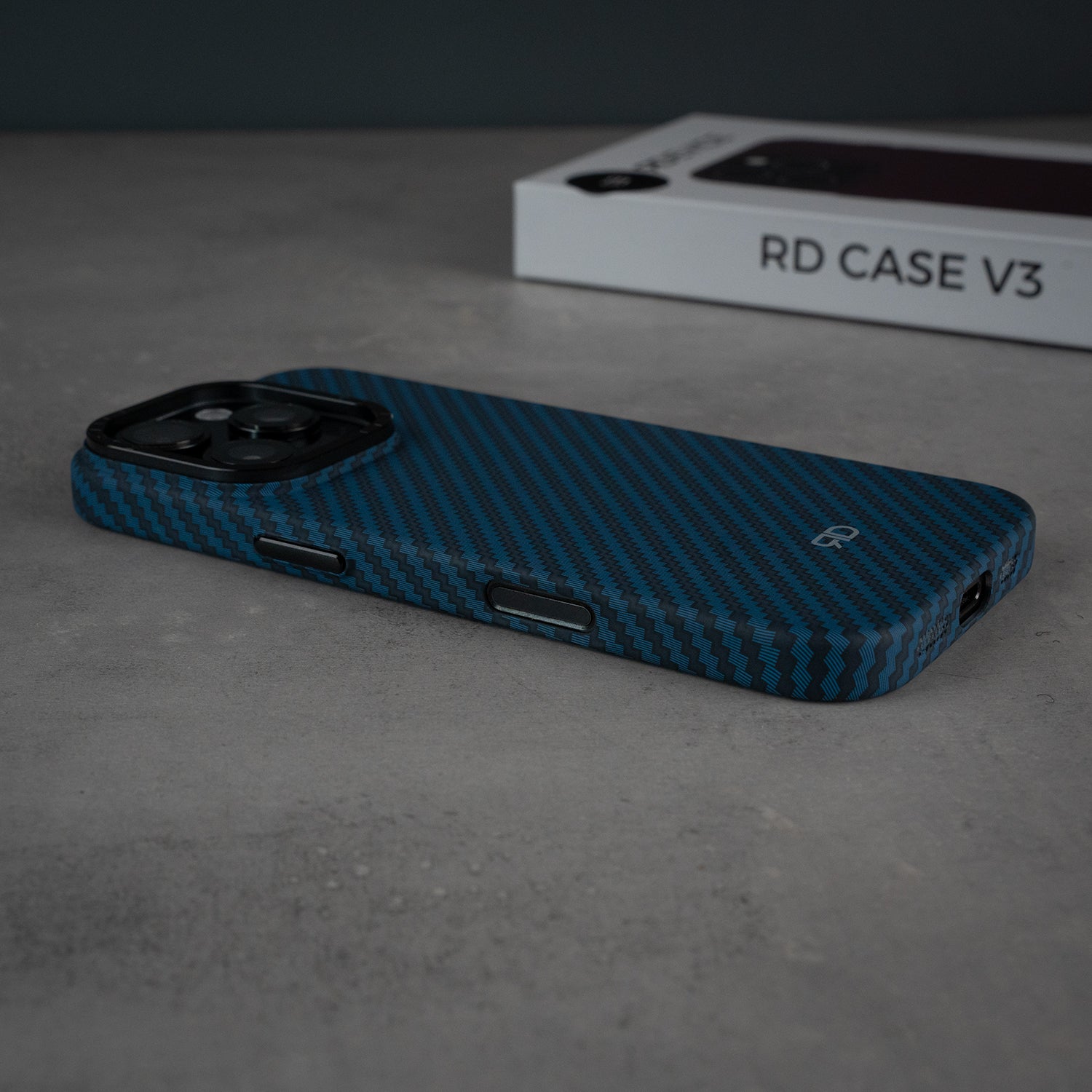 Coque RD En Fibre De Carbone V3 (Bleue)