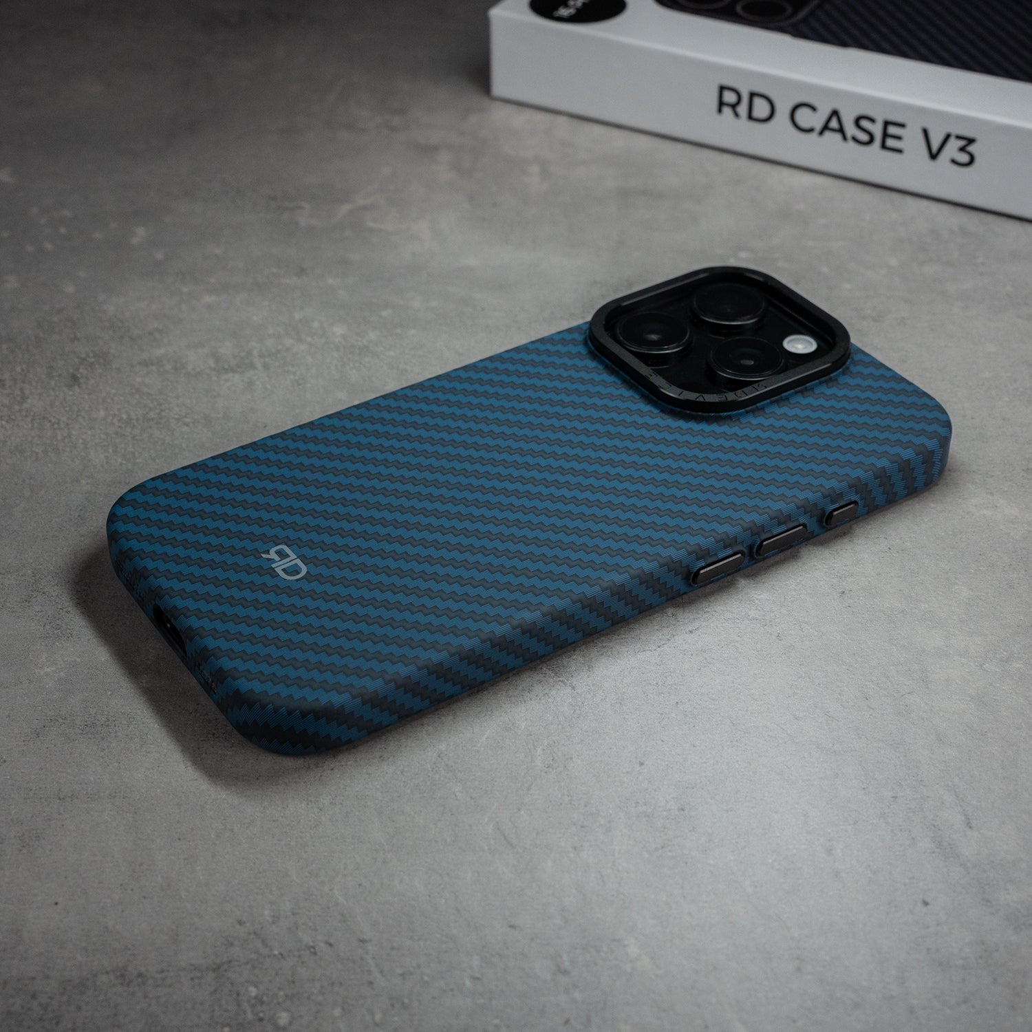 Coque RD En Fibre De Carbone V3 (Bleue)