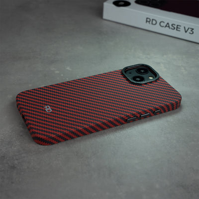 Coque RD En Fibre De Carbone V3 (Rouge)